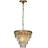 ALOADECOR 3-Light 13" Glam Tierd Chandelier With Crystal Accents - 3 of 4