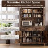 63" Kitchen Pantry Cabinet with Drawers, Hutch Cabinet with Storage, Microwave Stand, Adjustable Shelves,for Dining Room, Living Room - 4 of 4