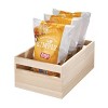 iDESIGN Renewable Wood Collection in Paulownia Wood Storage Bin with Handle: Kitchen Cabinet Organizer, 15"x10"x6", Brown - 2 of 4