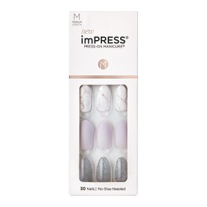 Kiss imPRESS Press-On Manicure Medium Length Fake Nails - Climb Up - 30ct - 1 of 4