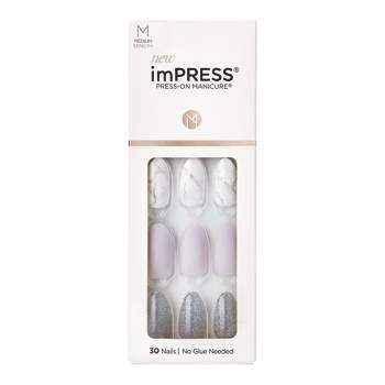 Kiss imPRESS Press-On Manicure Medium Length Fake Nails - Climb Up - 30ct