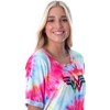 DC Comics Womens Wonder Woman Foil Logo Tie Dye Nightgown Sleep Shirt Multicolored - 4 of 4