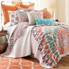 Mirage Orange Peacock Round Decorative Pillow - Levtex Home - 4 of 4