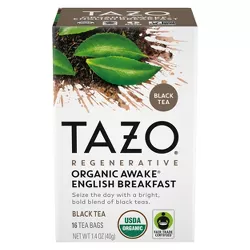 Tazo Regenerative Organic Awake English Breakfast Black Tea - 16ct