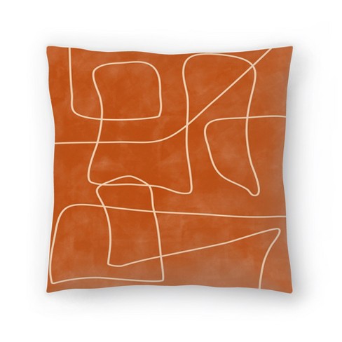 Burnt orange pillows online target