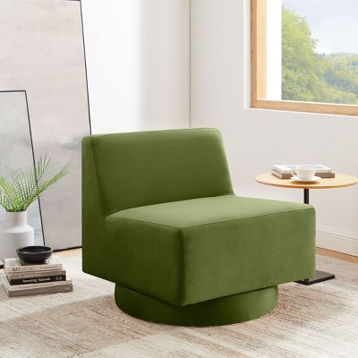 VANOMi 29.8’’ Upholstered Armless Swivel Accent Chair