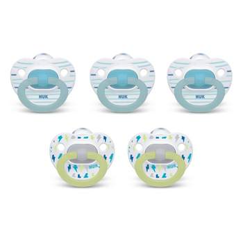 Nuk For Nature Comfy Duet Teether And Silicone Pacifier Combo 0-12m -  Blue/white - 2ct : Target
