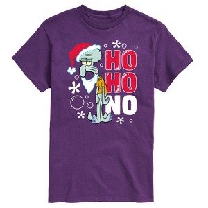Men's - SpongeBob SquarePants - Ho Ho No Squidward Christmas Short Sleeve Graphic T-Shirt - 1 of 4