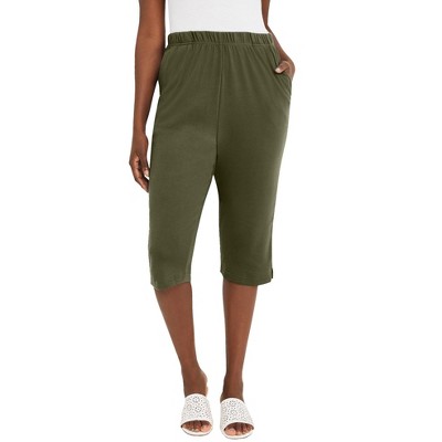 Jessica London Women's Plus Size Soft Ease Capri