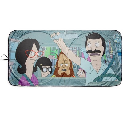 Surreal Entertainment Bob's Burgers Belcher Family Sunshade for Car Windshield | 64 x 32 Inches