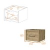 Grungis Wall-Mounted Floating Nightstands with Drawer & Shelf,Wall Mounted Night Stand with Space-Saving for Bedroom Furniture - 3 of 4