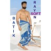 LA LEELA Men's Sarong Wraps Bath Beach Swim Pareo One Size Blue Elephant - 3 of 4