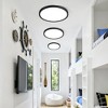 6Pack Slim Design Flush Mount LED Ceiling Light Fixture,5 Color Options 3520LM,IP44 Waterproof Ceiling Light for Kitchen Bedroom Hallway(Black) - 3 of 4