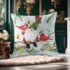 Lomsoe 4pcs Christmas gnome pattern home decoration cushion,zipper closure - perfect for living room and bedroom decoration,(pillow core not included) - 2 of 4