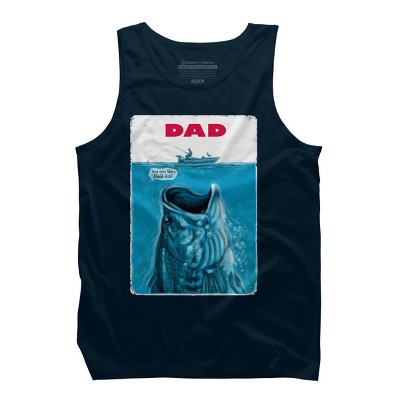Men's Design By Humans Dad Needs a Bigger Bass Fishing Boat By MudgeStudios Tank Top