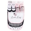 Hudson Baby Infant Girl Cotton Bib and Sock Set 5pk, Lady Bug, One Size - 2 of 2