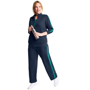 Woman Within Active Side-Stripe Track Jacket - 1 of 2