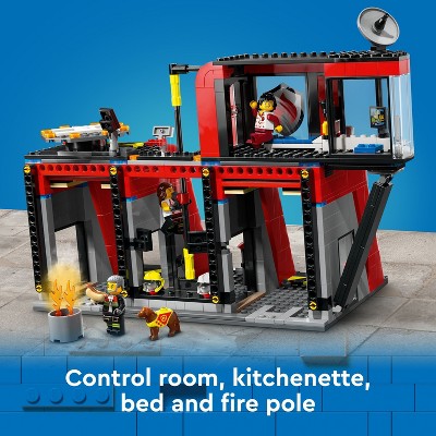 LEGO City Fire Station with Fire Truck Pretend Play Toy 60414