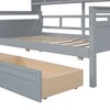 Sapphtopaz Daybed with Bookshelf Platform Bed Frame with Bedside Shelves and 2 Drawers Wood Slat Support Beds for Apartment, Bedroom - 2 of 4