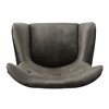 Kumasinova Mid-Century Modern Velvet Wingback Armchair for Living Room/Bedroom, Gently Curved Design Accent Chair with Tufting, Oak Wood Frame - 4 of 4
