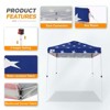 EAGLE PEAK 6.6x6.6 Pop Up Canopy Tent Instant Outdoor Canopy Easy Set Up Straight Leg Folding Shelter with Wheeled Bag, 8 Stakes and 4 Ropes - 4 of 4