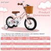Safstar 12" Kid's Bike with Height-Adjustable Handlebar & Saddle, Handbrake & Coaster Brake, Detachable Training Wheel, Gift for 3-4 Years Old Kids - 2 of 4