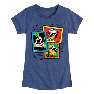 Girls' - Disney - Mickey Friends Sunglasses Fitted Short Sleeve Graphic T-Shirt - 1 of 4