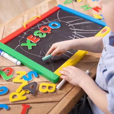 Colorful Wooden Frame Magnetic Chalkboard and Dry-Erase Board