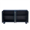 Okak 4-Door Buffet Cabinet with Arc Handles, Wood Storage Sideboard Adjustable Shelves for Dining & Living Room - 4 of 4