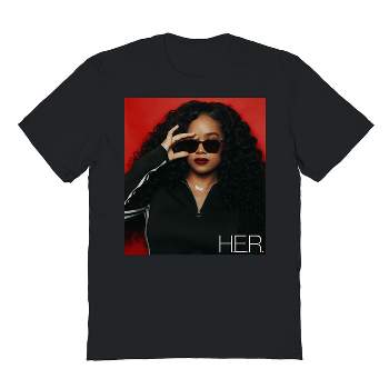 Her Men's Red Short Sleeve Graphic Cotton T-shirt