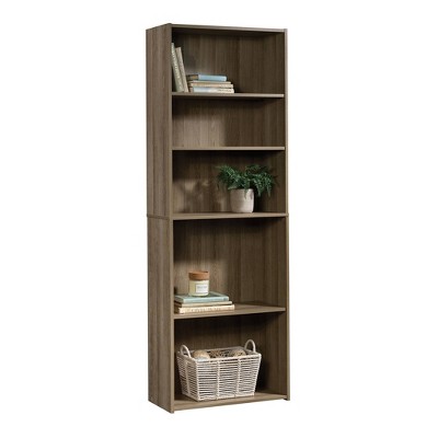 Adjustable Summer Oak 5-Shelf Large Bookcase