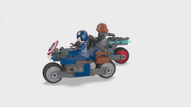 LEGO Marvel Black Widow &#38; Captain America Motorcycles Playset 76260, 2 of 8, play video
