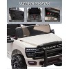 coucheta Kids Ride On Cars, Licensed RAM 12V Electric Ride On Truck Car, Electric Pickup Car for Toddlers, Spring Suspension, LED Lights, Music - 4 of 4