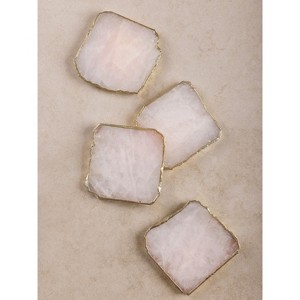 Dazzle Rose Quartz Coasters, Set of 4 - 1 of 4