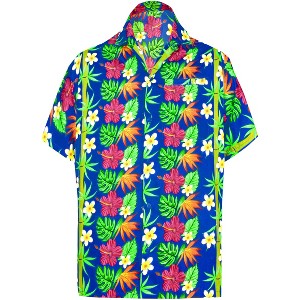 LA LEELA Mens Hawaiian Shirts Short Sleeve Button Down Shirt Men's Tropical Shirts Casual Holiday Party Caribbean Shirts for Men - 1 of 4