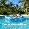 Jasonwell 4-in-1 Inflatable Pool Lounger, 70"x46", Blue Float with Pillow, Large Sunbathing Bed Raft for Adults - 2 of 4