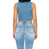 Wax Jeans Women's Classic Cropped Denim Vest - 4 of 4