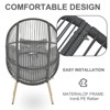 POCASSY Egg Chair Outdoor with Ottoman, Patio PE Wicker Rattan Egg Chair Lounge Basket Shape with Head Pillow - 4 of 4