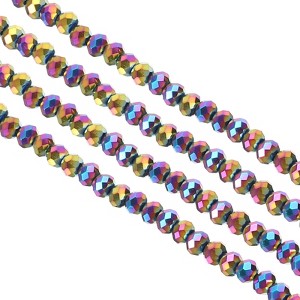 Unique Bargains Sparkly Faceted Durable Waterproof Loose Small Round Beads 10 Pcs - 1 of 4