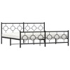 vidaXL King Metal Bed Frame with Headboard/Footboard-Black Industrial Steel Bedstead-81.5"x78"x35.8"-Support Slats & Underbed Storage - 3 of 4