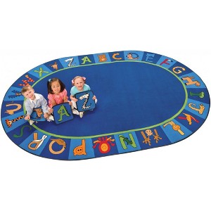 Carpets for Kids A to Z Animal Educational Rugs, Oval - 1 of 4