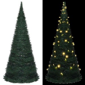 Aghana Digitals 7ft Green Pop-Up Christmas Tree with 200 LED Lights, USB-Powered PVC Artificial - 1 of 4
