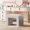 Tribesigns Modern Vanity Stool, Upholstered Ottoman, Arched Sofa Footrest for Living Room, Shoe Stool for Entryway, Fully Assembled - 4 of 4