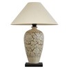 POWLIG 23-in Handmade Vintage LED Ceramic Table Lamp with Linen Shade - 2 of 4