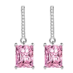 Liora Dangle Earrings for Women Emerald Cut Cubic Zirconia Hook Ginger Lyne Collection - 1 of 4