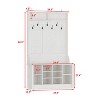 FUFU&GAGA White Wood 3-in-1 Hall Tree Entryway Cabinet Shoe Bench with Hooks and Shelves - 4 of 4