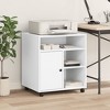 Aghana Digitals Mobile Printer Stand with Lockable Wheels, Engineered Wood Storage Shelf for - 3 of 4