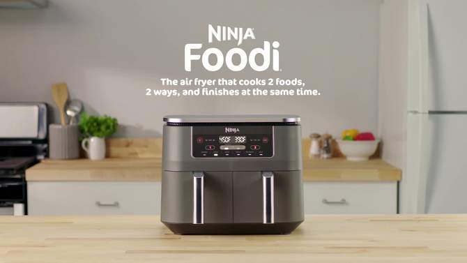 Ninja Foodi 8qt Original Dualzone 2  Basket Air Fryer with 6 functions - DZ201, 2 of 14, play video