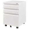 Anybear White 3 Drawer Mobile File Cabinet with Lock - 2 of 4