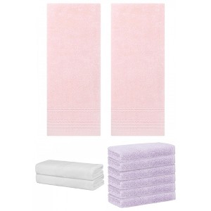REGALWOVEN Striped Soft Absorbent Bathroom Cotton Towel Set 3 Pcs - 1 of 4